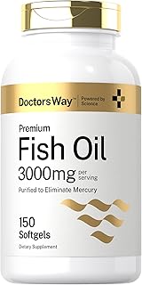 Doctor's Way Fish Oil 3000mg | 150 Softgels | Omega 3 Supplement | EPA and DHA Pills | Non-GMO, Gluten Free