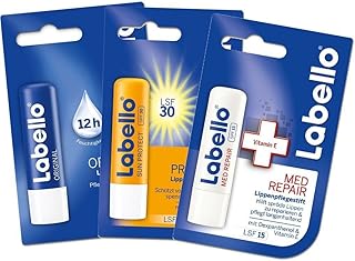 Labello Lib Balm (1x Original, 1x MED Repair, 1x Sun Protect LSF 30) Bundle
