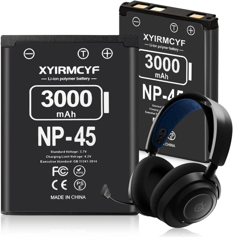 2pcs NP-45 NP-45A NP-45B NP-45S Battery (2025 New Upgrade), 3000mAh High Capacity Battery for Arctis Nova Pro Wireless Multi-System Gaming Headset for Xbox, for PlayStation