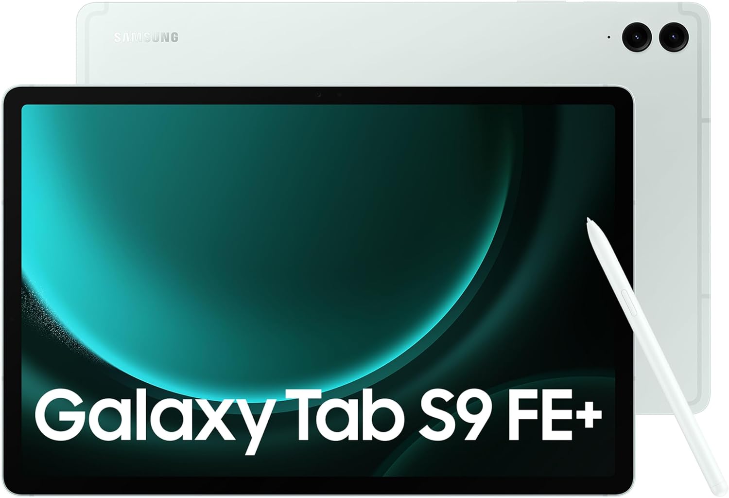 Samsung Galaxy Tab S9 FE+ Tablet with S Pen, 128GB, Long-lasting Battery, Mint, 3 Year Manufacturer Extended Warranty (UK Version)