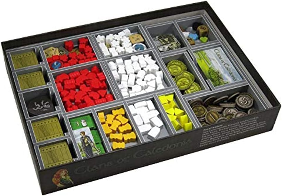 Folded Space Clans of Caledonia Board Game Box Inserts