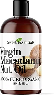 100% Pure Cold Pressed Organic Virgin / Unrefined Macadamia Nut Oil - 4oz - Imported From Italy - Offers Relief From Dry & Cracked Skin, Eczema, Baby Eczema, Psoriasis, Dermatitis, Rosacea & All