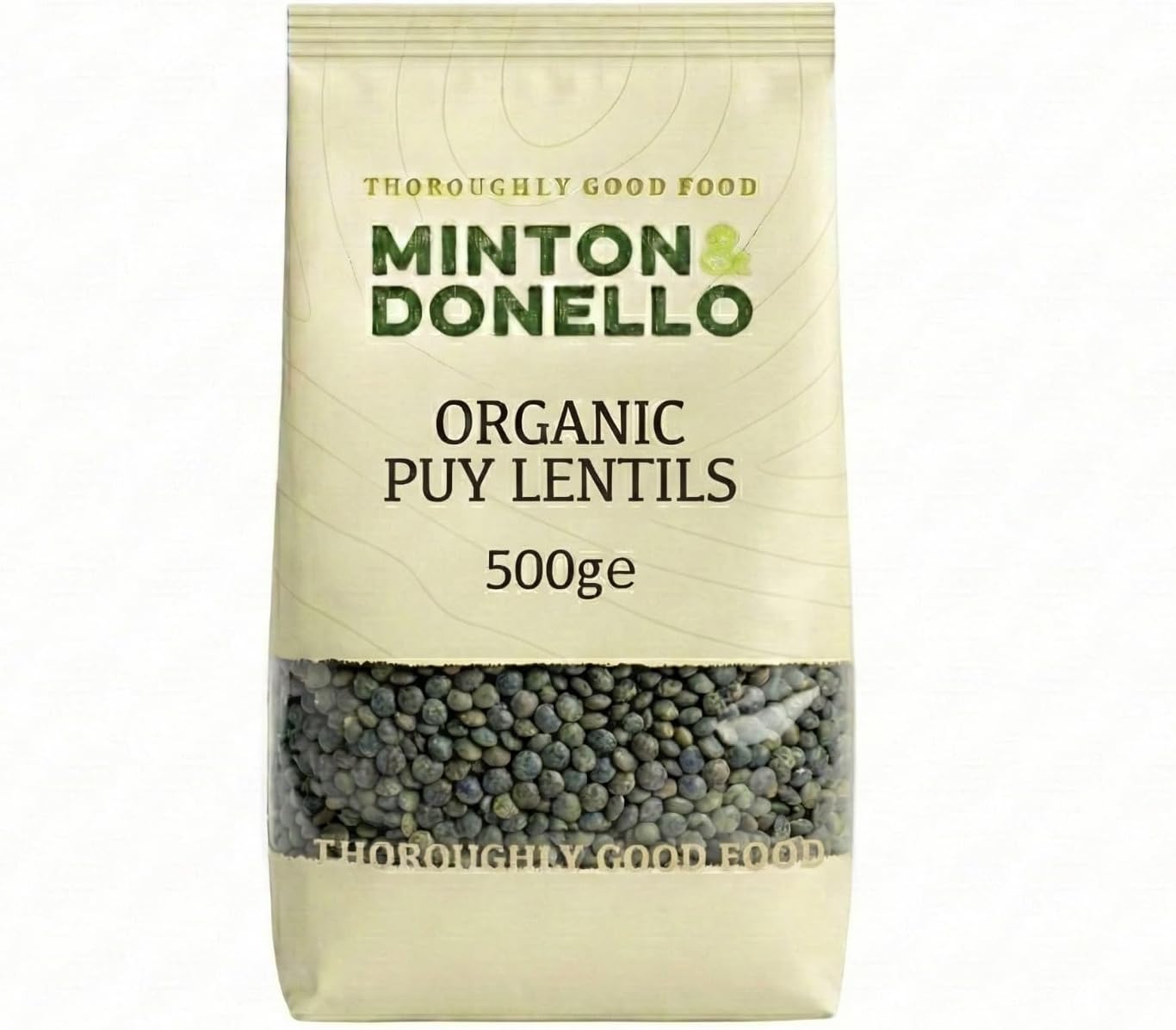 Minton & Donello Organic Puy Lentils 500g - French Green Dried Lentils, Nutty Flavour, Firm Texture For Salads, Soups & Stews, Pantry Staple For Everyday Cooking