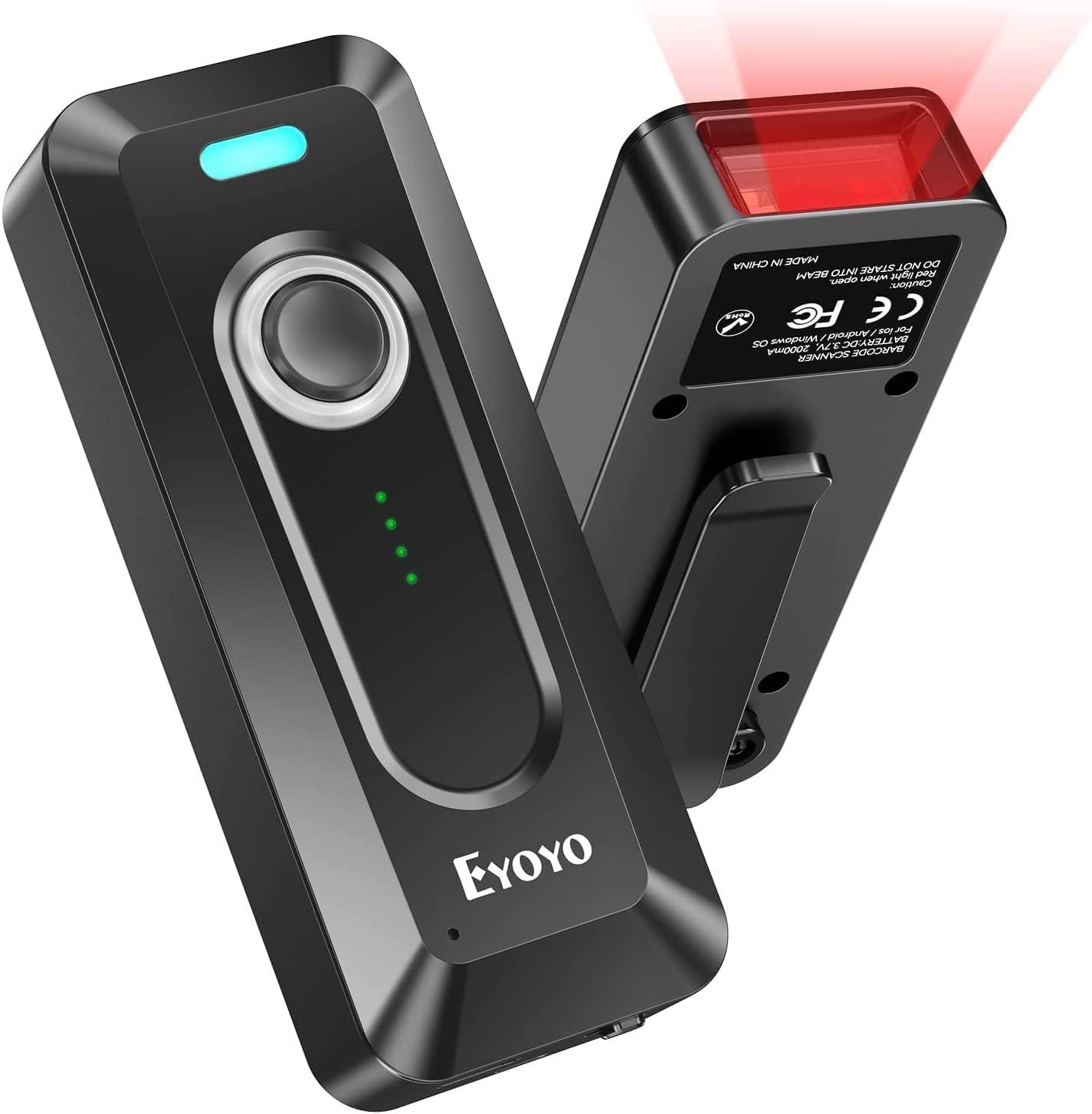 Eyoyo Portable Mini 2D QR Bluetooth Barcode Scanner Wireless with Clip