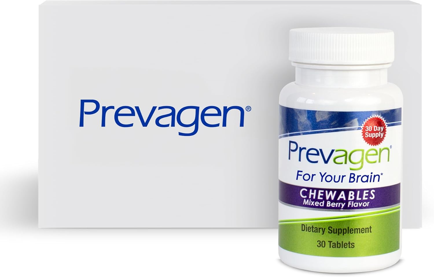 Prevagen Regular Strength Mixed Berry Chewables - 30 Count | Formulated for Your Brain | 10mg of Apoaequorin Plus Vitamin D3