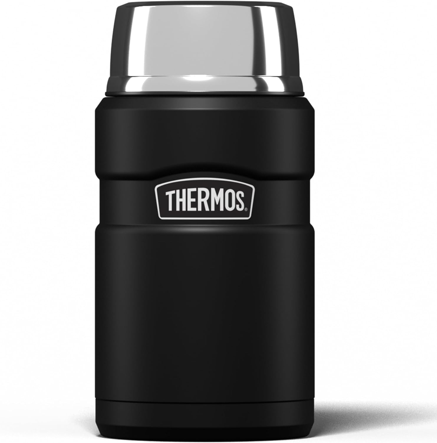 Thermos Stainless King Food Flask, 710ml Capacity - Sleek Multi- Purpose Flask for Daily Food Prep - Durable Stainless Steel with Matt Black Finish - Ideal for On-the-Go Meals & Drinks