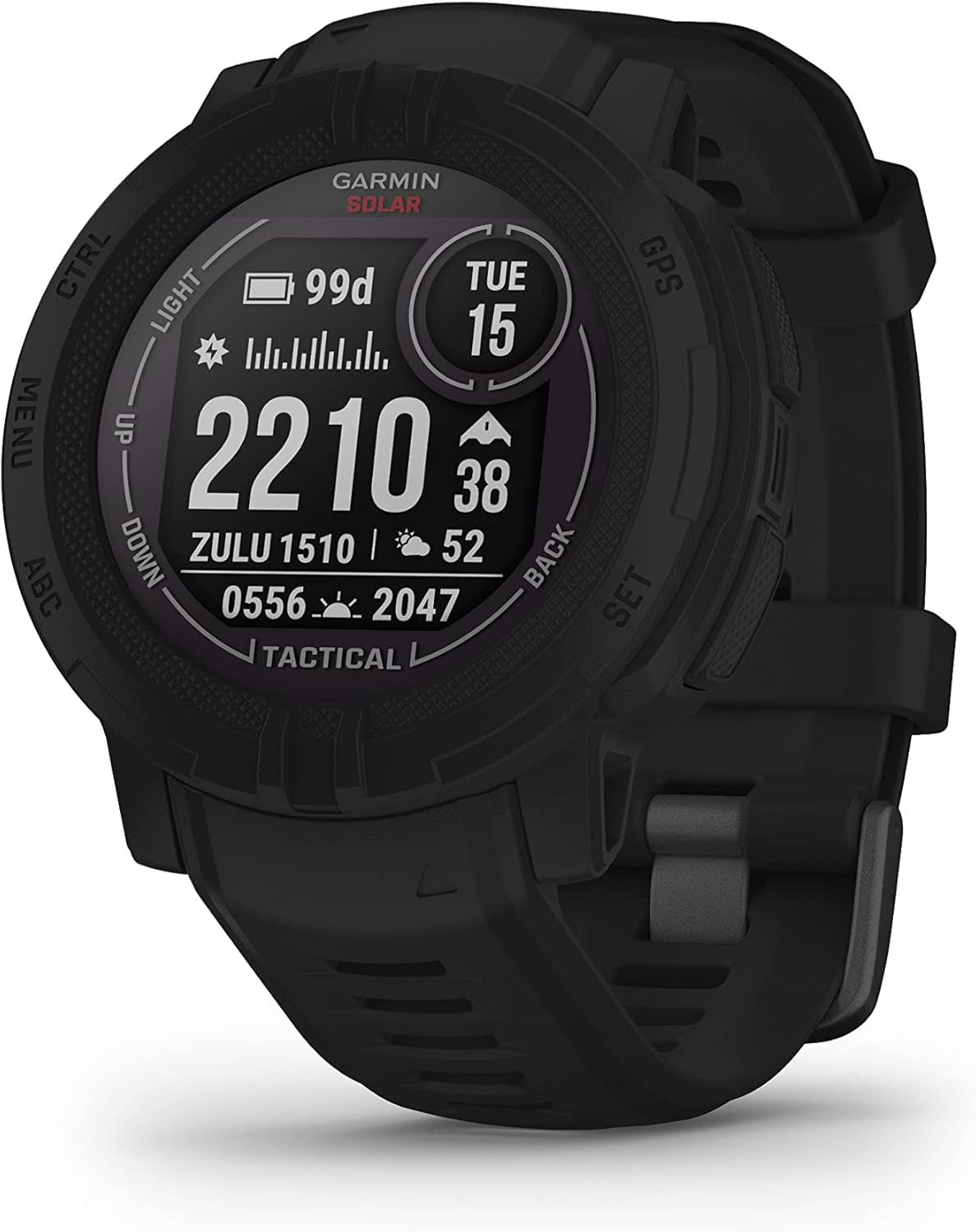 Garmin Instinct 2 Solar Tactical Edition Rugged GPS Smartwatch, Black