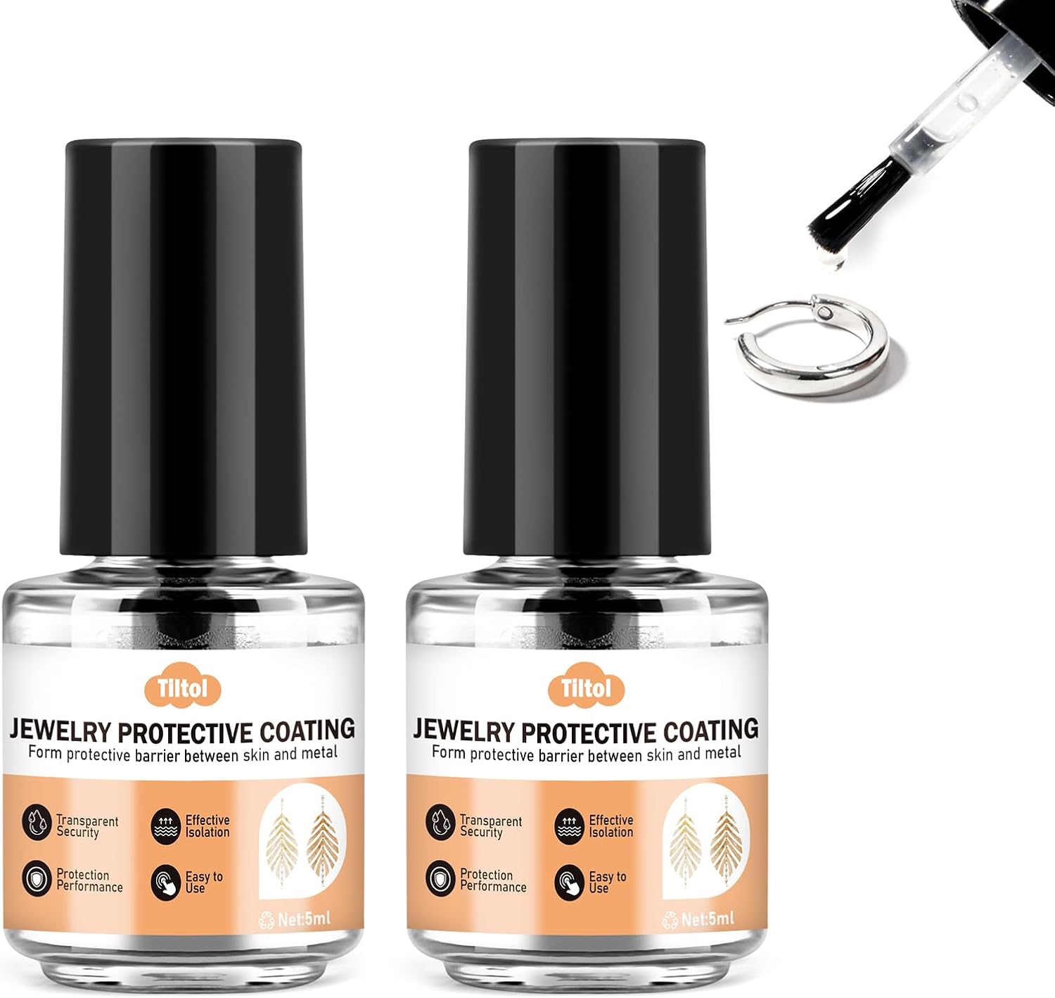 Jewelry Protective Coating, Jewelry Sealant Transparent and Invisible, Provides Lasting Protection, Protective Barrier, Suitable for Rings, Earrings, Necklaces, and Bracelets