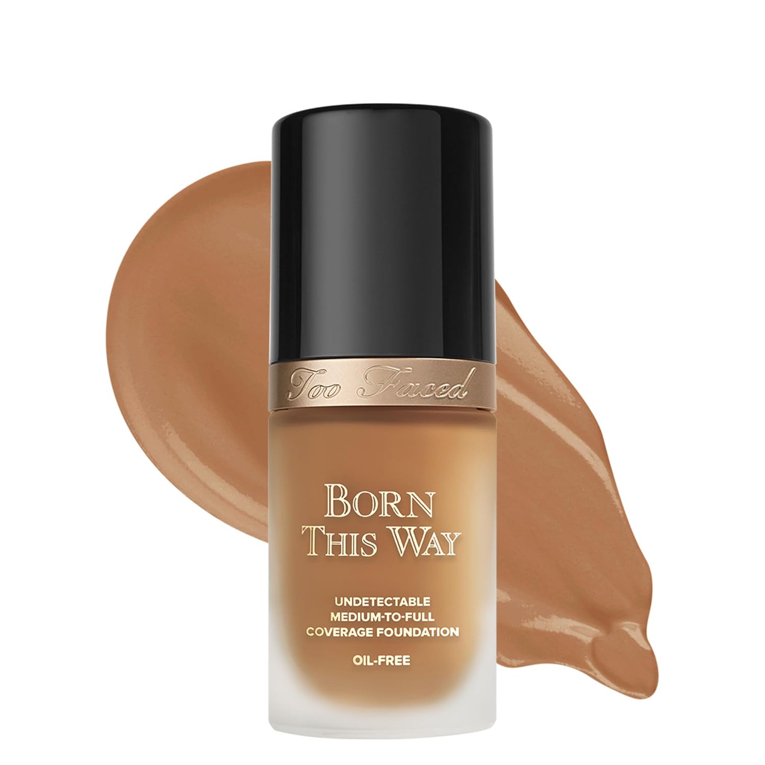 Too Faced Born This Way Natural Finish Longwear Liquid Foundation | Medium-To-Full Coverage | Hydrating + Oil Free, 1.01 fl. oz.