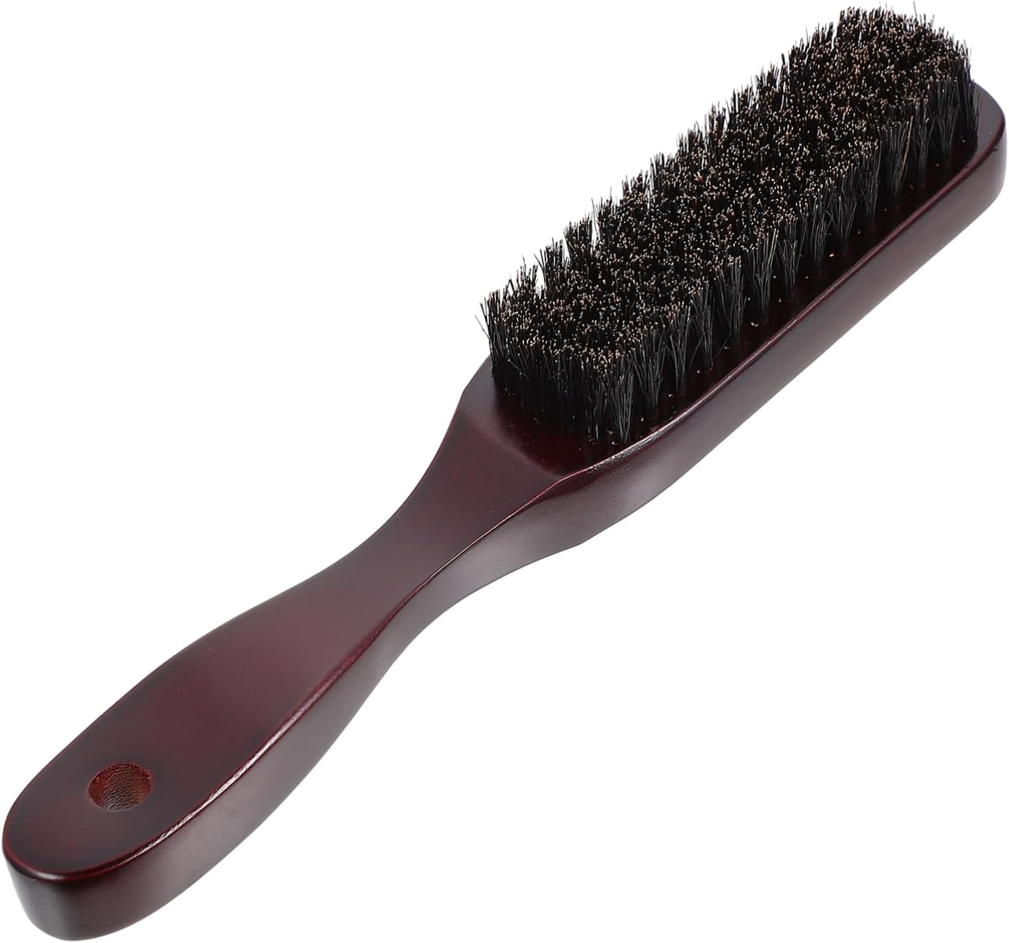 TOVINANNA Wooden Beard Brush for Men Soft Bristle Facial Grooming Tool Professional Mustache Brush Portable Personal Care Accessory Boyfriend Red Handle