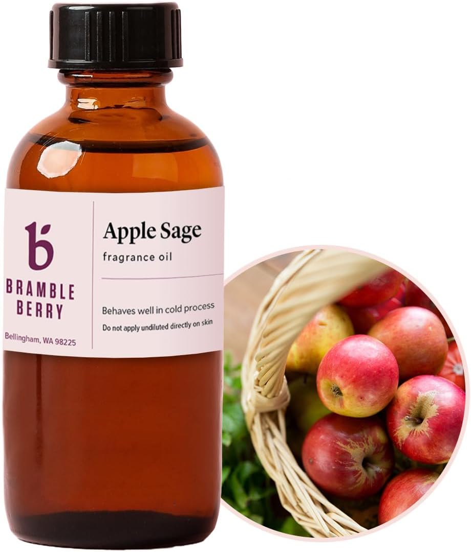 Brambleberry Apple Sage Fragrance Oil | Apple for Soap, Candles & Lotion | Crisp apple sage fragrance oil for soap making, candle making, bath bombs, lotion, wax melts, scrubs, and room sprays