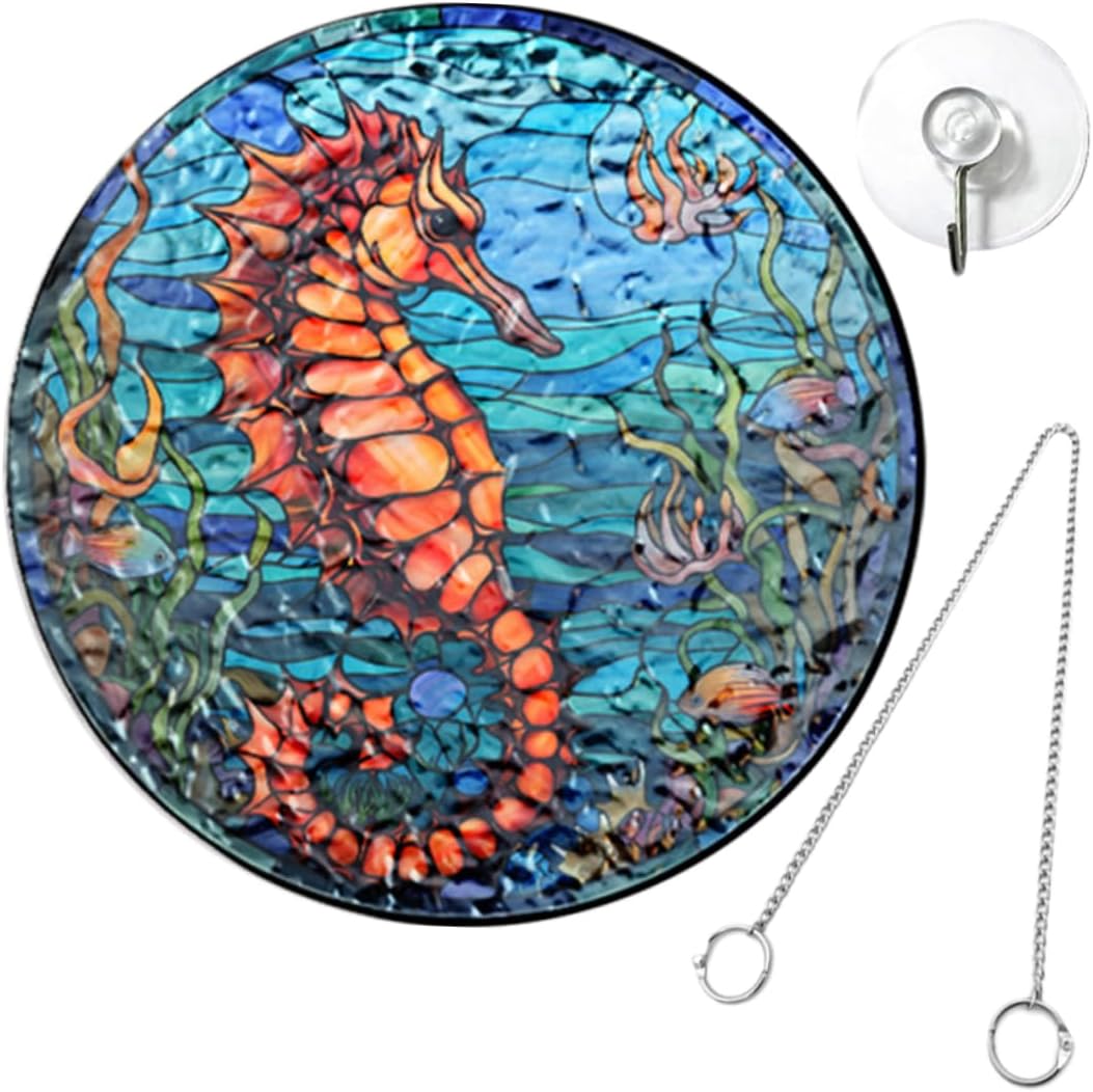 MINAOLULUS Fine Crafted Acrylic Seahorse Window Hanging Decor Home Pendant Versatile Hanging Ornament for Celebration and Home Dcor