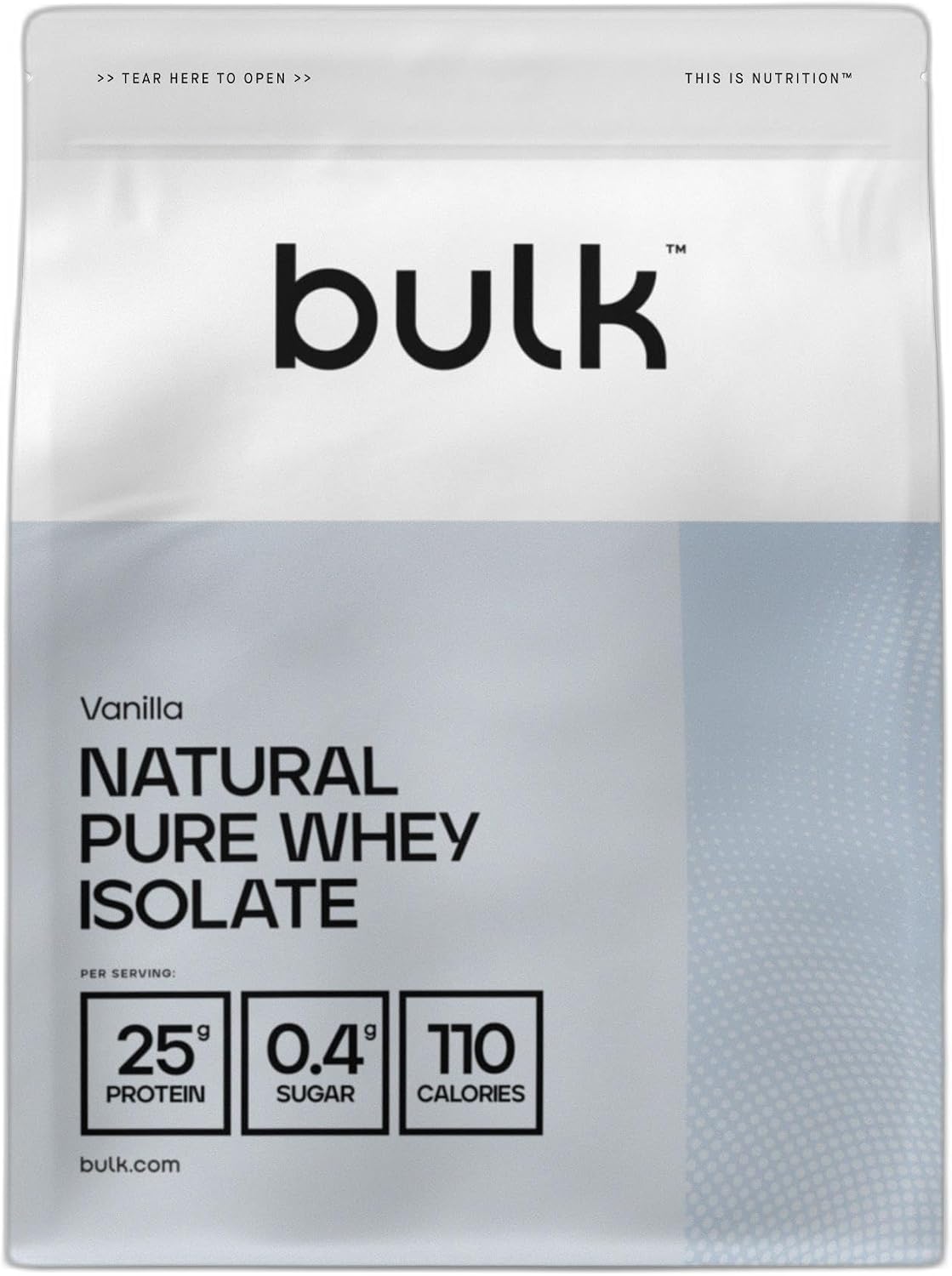 Bulk Natural Pure Whey Protein Isolate, Vanilla, 500 g