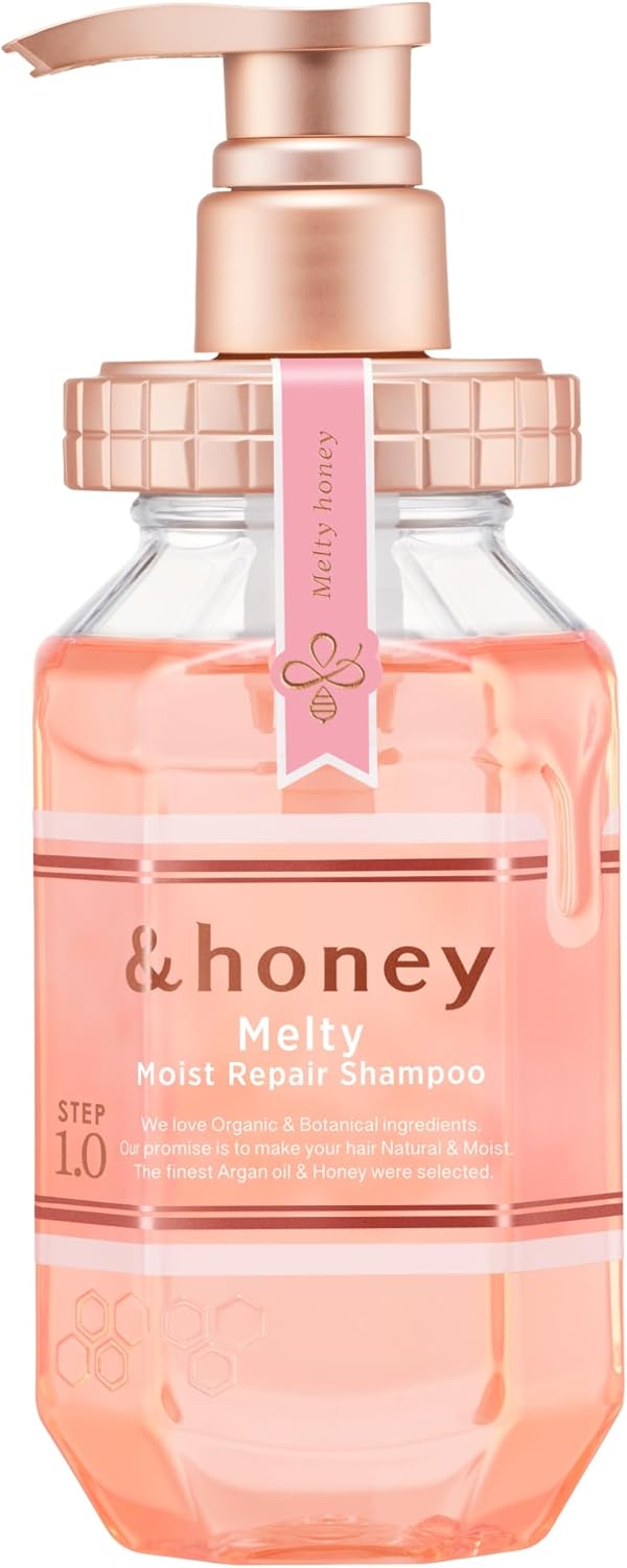&honey Melty Moist Repair Hair Shampoo Pump 440ml Step1.0 - Pure Rose Honey Scent