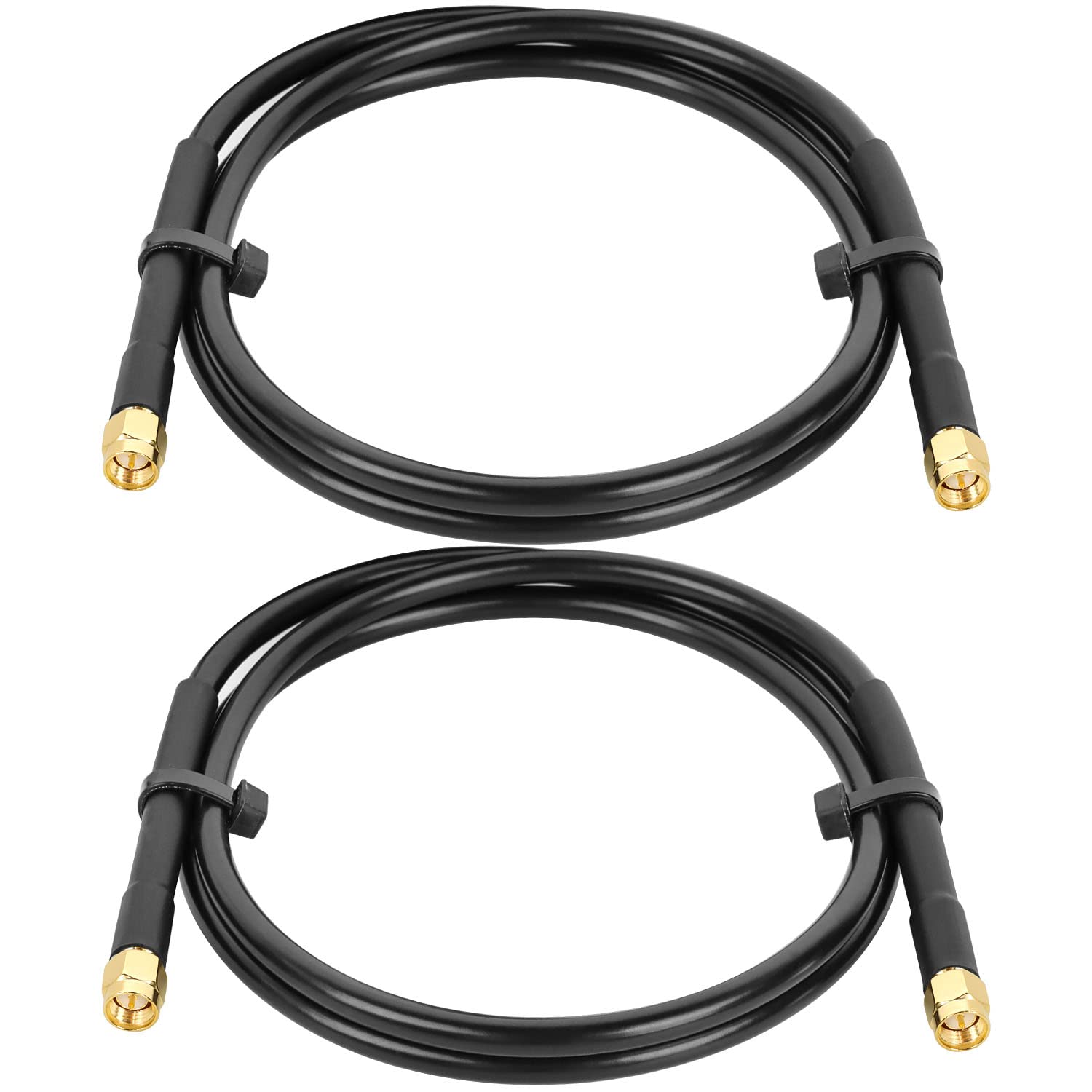 SMA Jumper Cable - 3ft, 2 Pack SMA Male to Male, RG58, 50 ohm Low Loss Extension Antenna Cable for 3G/4G/LTE/GPS/RF Radio/WiFi Antenna Applications