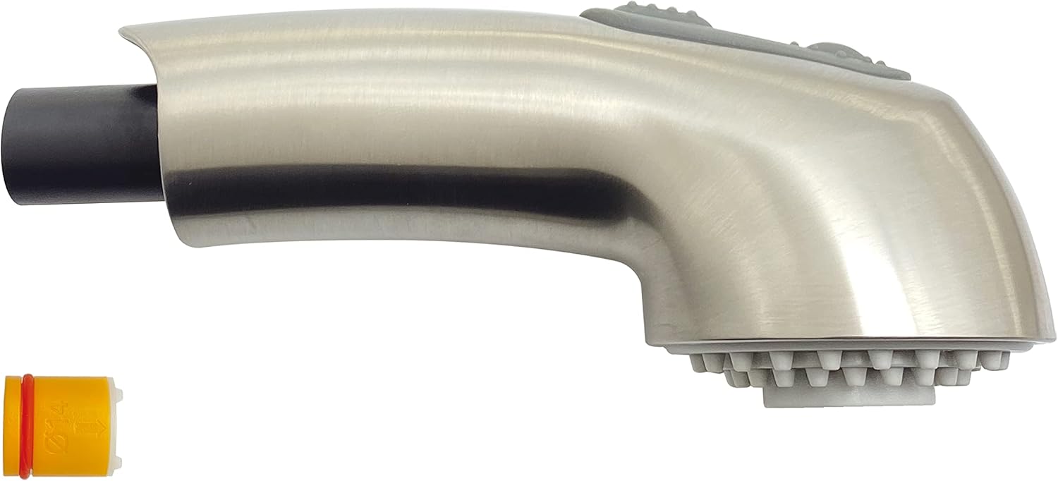 Pull-Out Spray Wand Fits Grohe Pull Out Faucets, Grohe Part 46312SD0/46298SD0, Super Steel Finish, Easy Install with O-Rings, Saves 70% vs OEM