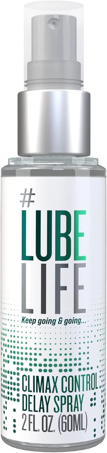 Lube Life Climax Control Delay Spray, Male Genital Desensitizer with Active Ingredient Benzocaine to Keep You Lasting Longer, Stamina-Enhancing, for Men and Couples, 2 Fl Oz