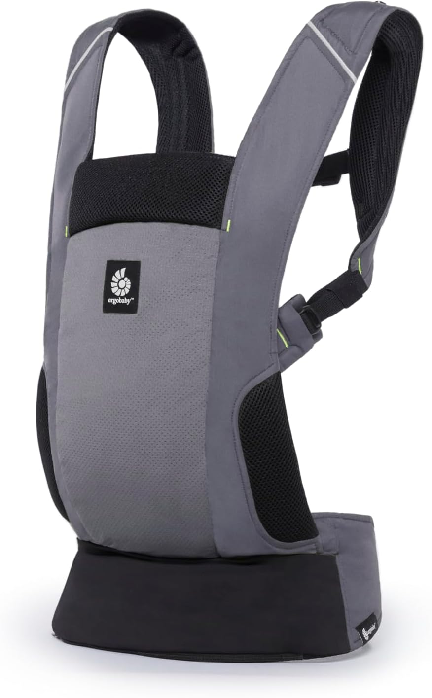 Ergobaby Away Baby Carrier, Travel Carrier for Babies and Toddlers (5.4-15.9 kg), 2-Position Carrier, Back Carrier, Baby Carrier, Graphite Grey