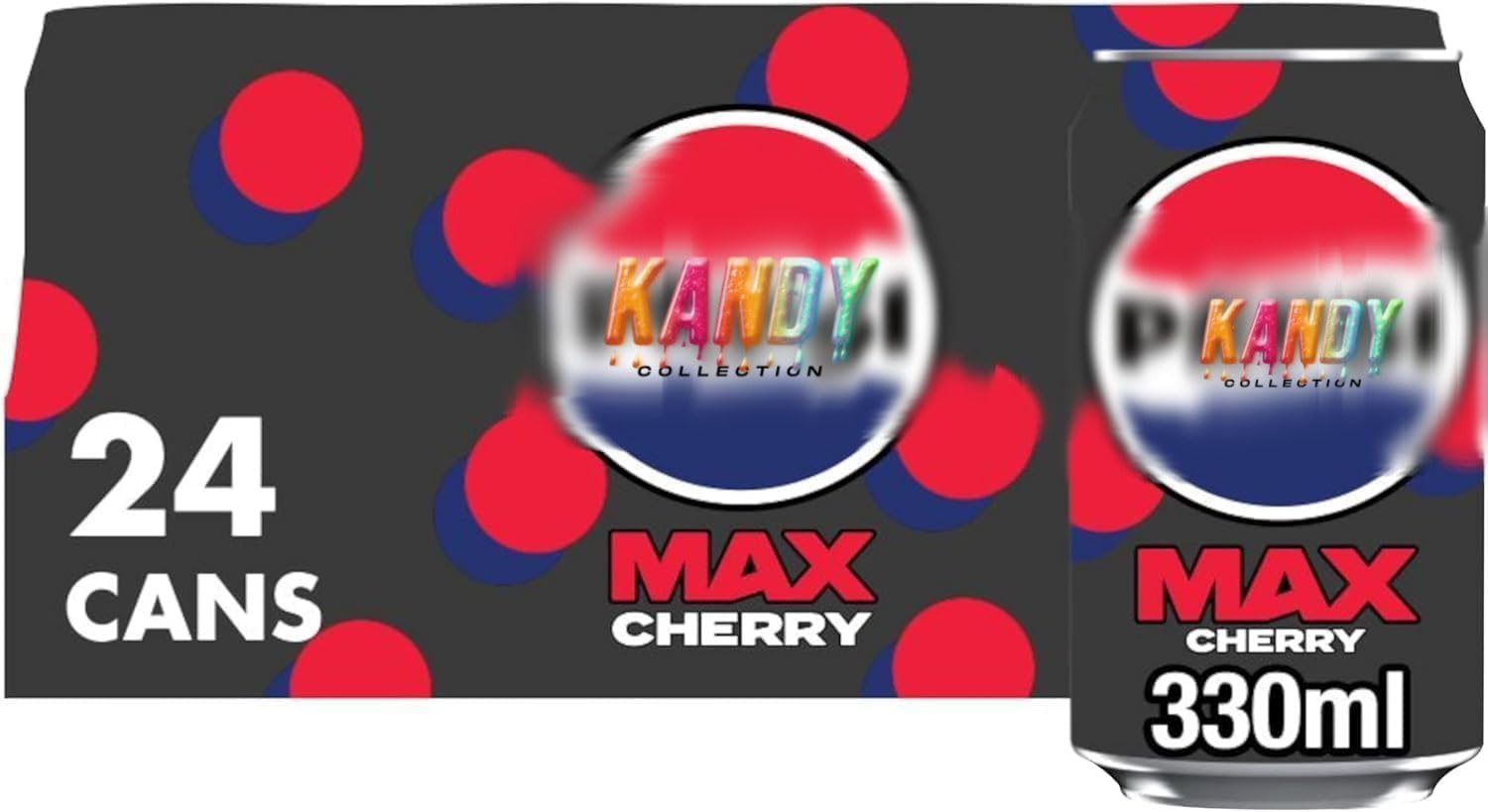 psi Max Cherry, 330ml Cans, Pack of 24 by Kandy Collection
