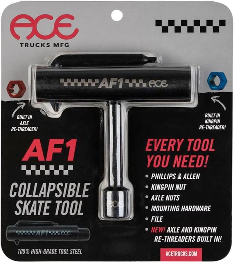 Ace Trucks MFG Ace Trucks AF1 Skate Tool - All in One - Axle/Kingpin Rethreader - Steel