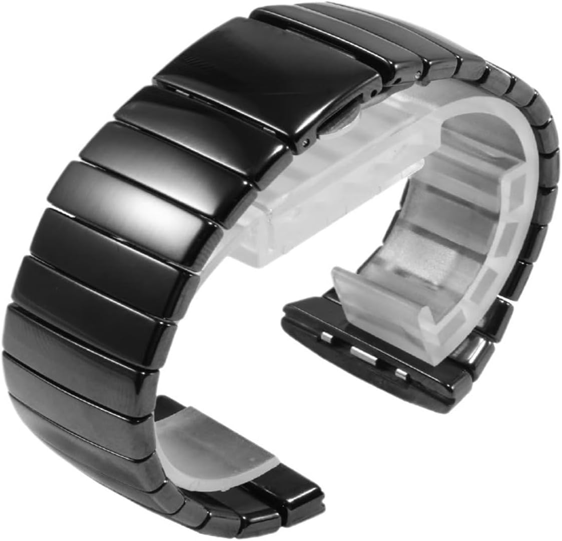 VFEBTSD 17mm 26mm 29mm Ceramic Watch Strap Compatible With Rado Sintra Series Watchband Black Ceramic Bracelet Women And Men Watchchain