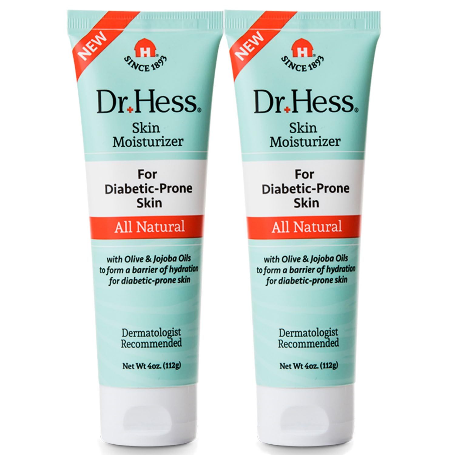 Dr Hess Skin Moisturizer For Diabetic Prone Skin, Nourishing, Moisturizing Body Lotion with Lanolin, Beeswax, Jojoba Oil & Olive Oil, Skin Moisturizer for Dry, Itchy, Rough & Bumpy Skin, 4oz - 2 Pack