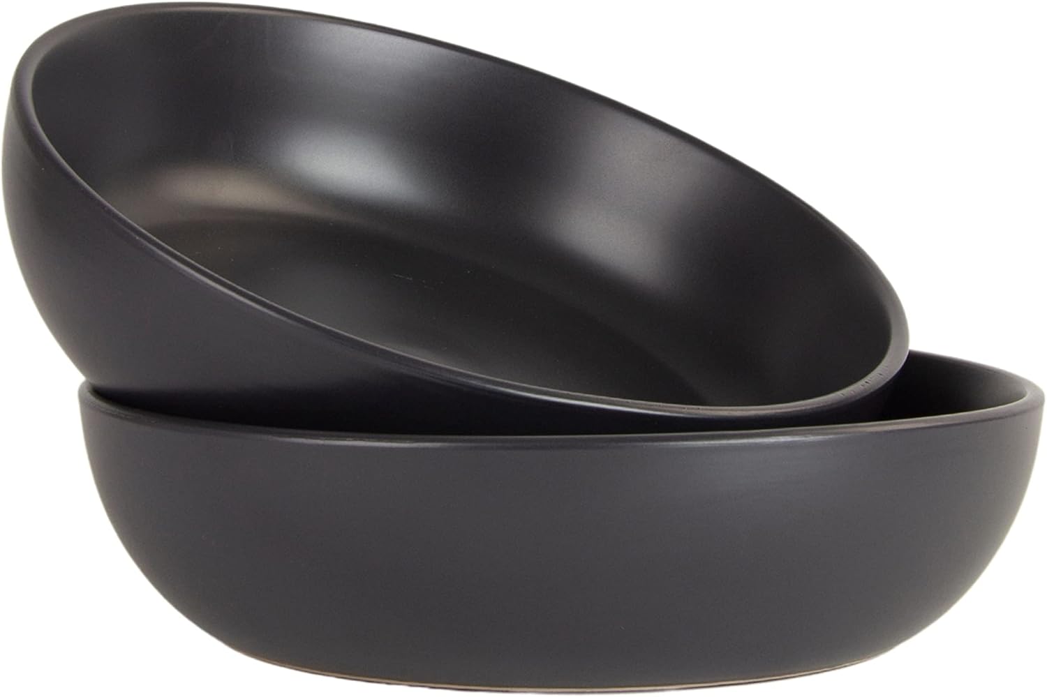 10 Strawberry Street Wazee Matte 9"/48oz Serving Bowl, Set of 2, Black
