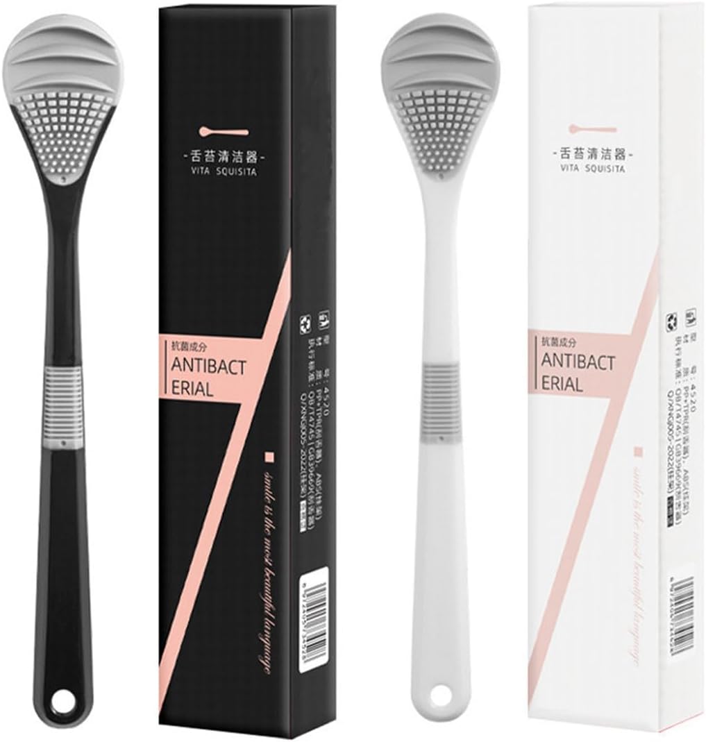 Tongue Scrapers,Tongue Scrapers for Adults,2 Pack Tongue Scraper Silicone,Tongue Cleaners Fresh Breath Restored Taste