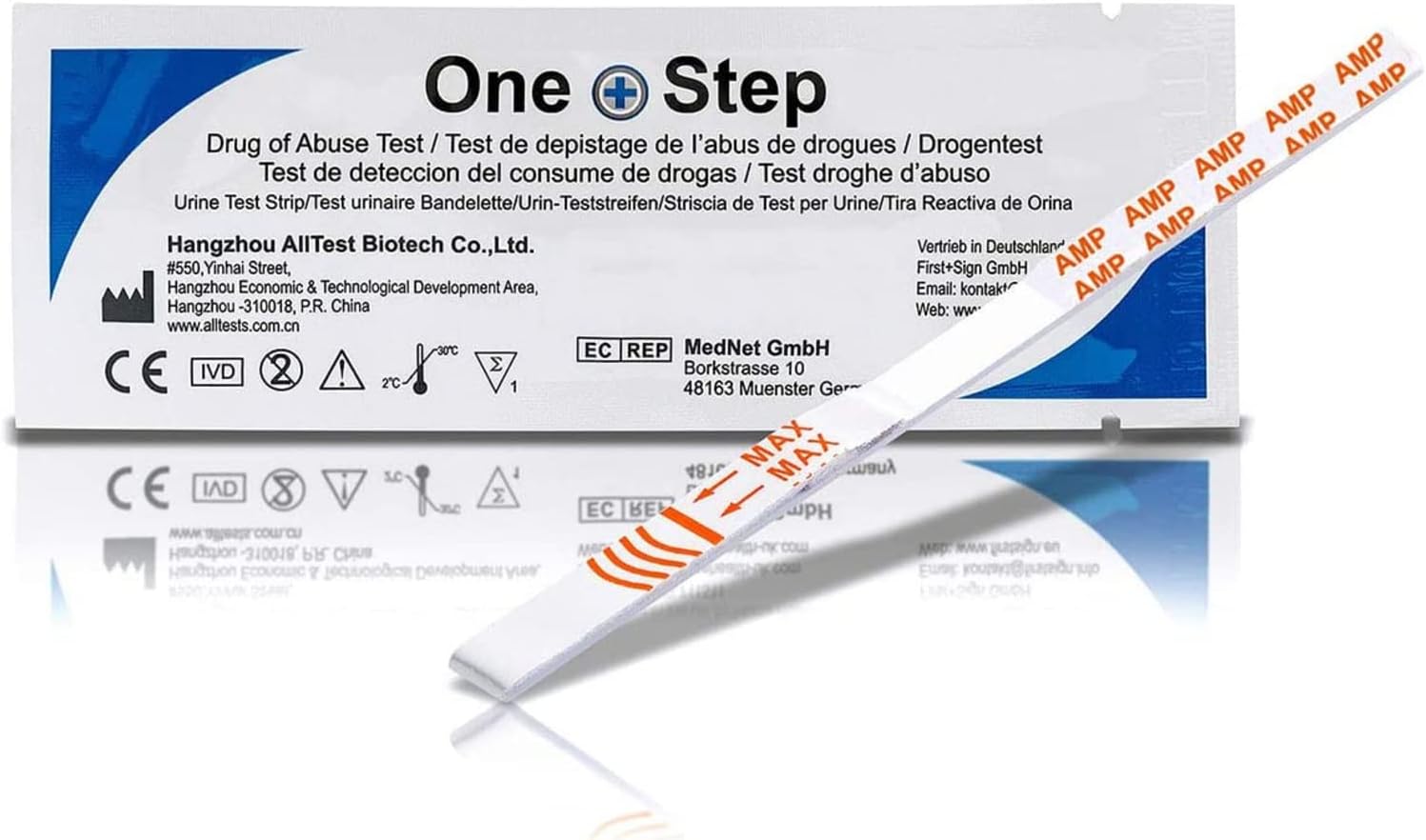 5 x Amphetamines (Speed) Test Urine Drug Testing Kits Strips One Step