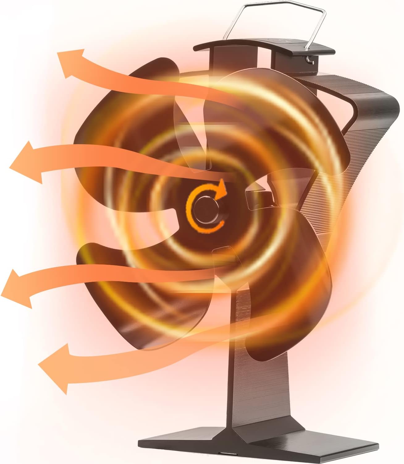 Wood Stove Fan Log Burner Woodburner Fireplace Fan Fire Fans for Wood Burning Stove Heat Powered Eco Friendly