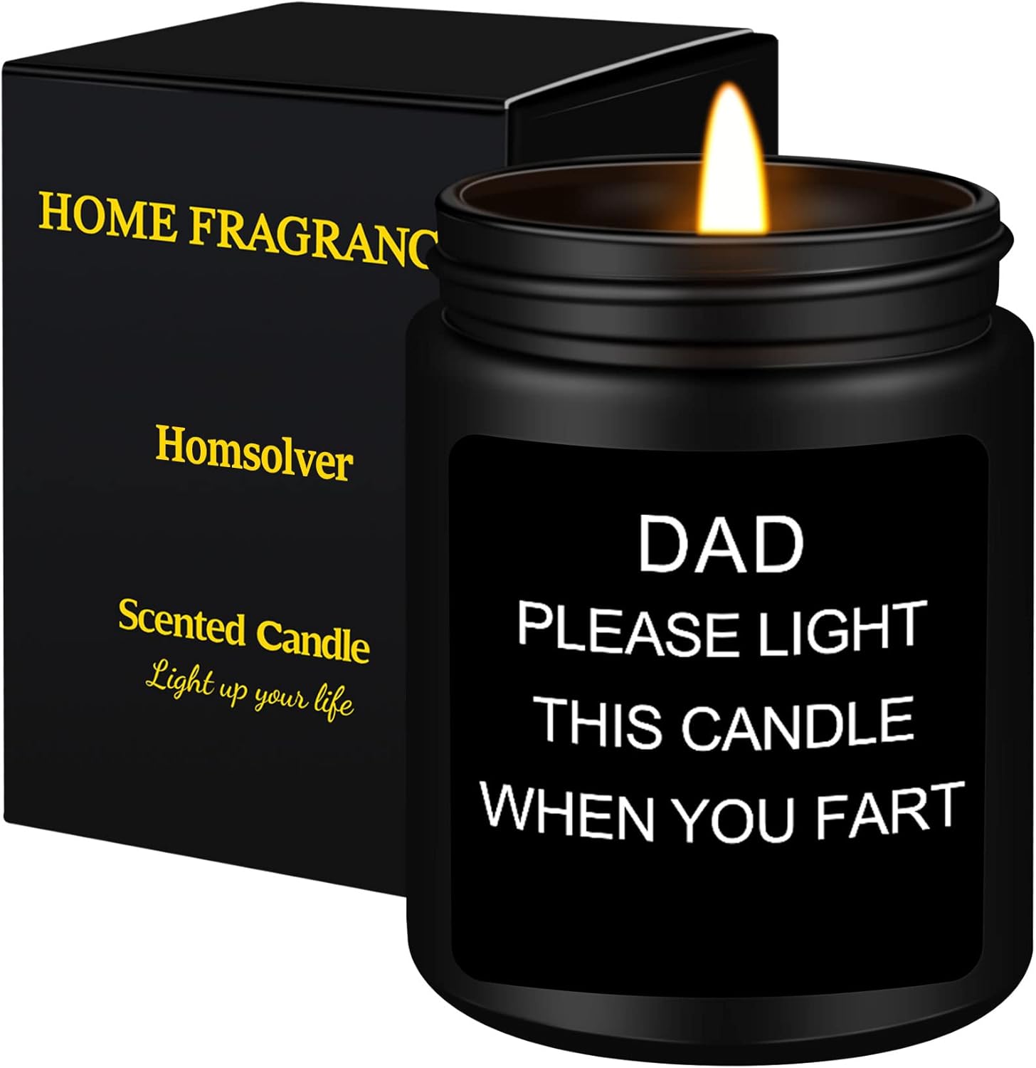 Homsolver Dad Gifts from Daughter Son,Dad Birthday Gift,Fathers Day Christmas Birthday Gifts for Dad,Sandalwood Scented Candle Gifts for Men (7OZ)