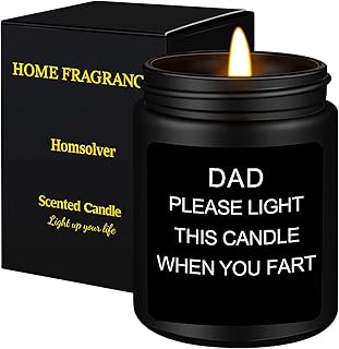 Homsolver Dad Gifts from Daughter Son,Dad Birthday Gift,Fathers Day Christmas Birthday Gifts for Dad,Sandalwood Scented Candle Gifts for Men (7OZ)