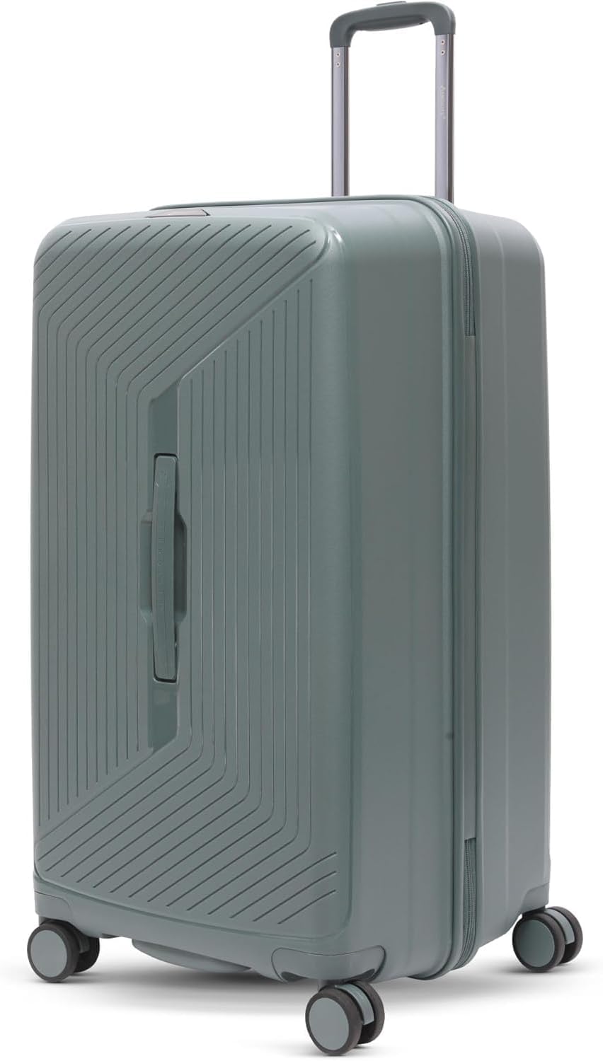 Aerolite Large 108L Premium Polypropylene Hard Shell Check in Checked Hold Travel Spinner Luggage Suitcase Trunk with 4 Wheels, TSA Approved Lock, YKK Zippers & Antimicrobial Lining (Green)