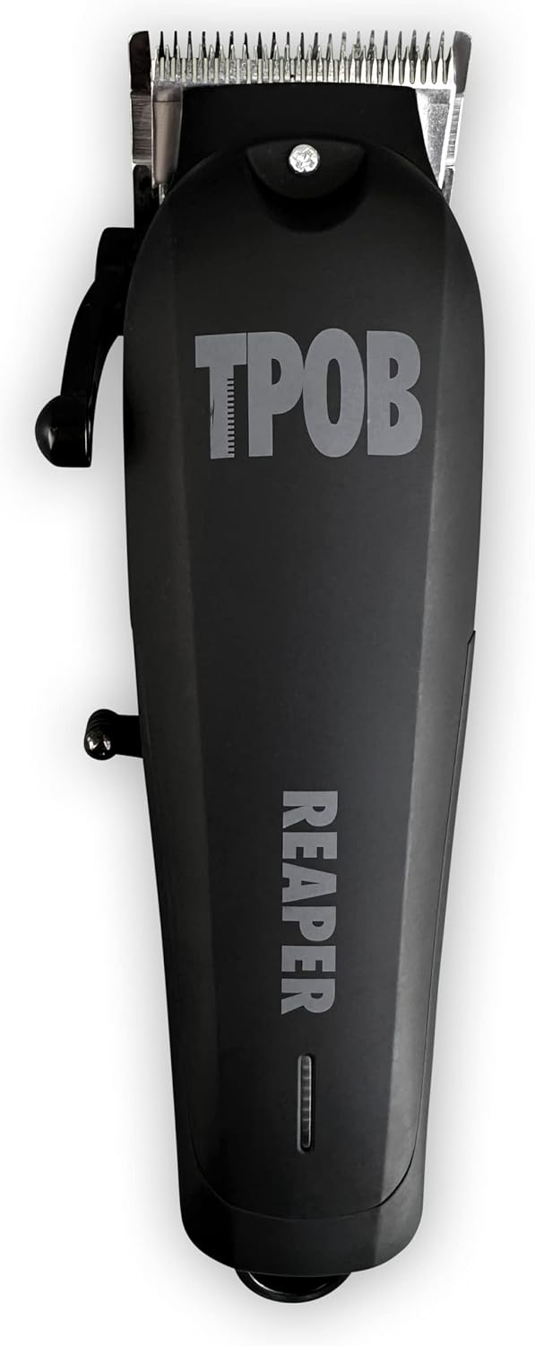 TPOB Slime 2 Barber Hair Clippers for Men 6800 RPM with Matte Green Case and X Fade Blade (Black)