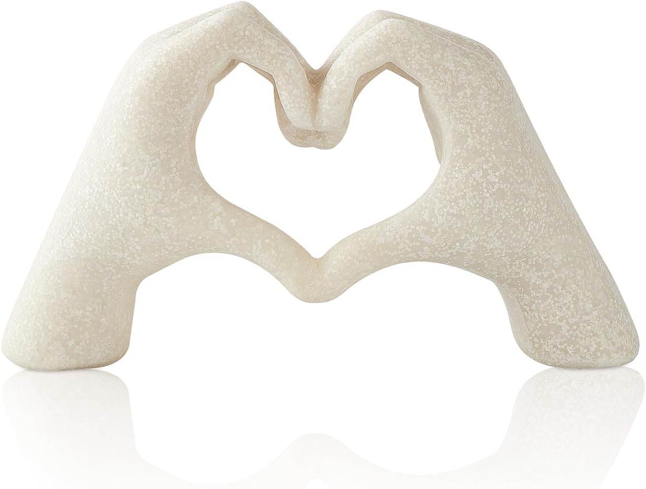 Marble Gesture Heart Decoration, Modern Love Statue Finger, Abstract Heart Hands Sculpture Home Wedding Decoration,Shelf Decor