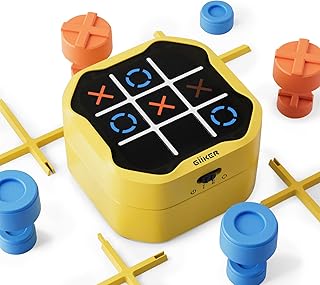 GiiKER Tic Tac Toe Bolt Game, Original 3-in-1 Handheld Puzzle Game Console, Portable Travel Games for Car Ride, Board Games for Kids and Adults, Birthday Gifts for Ages 3+