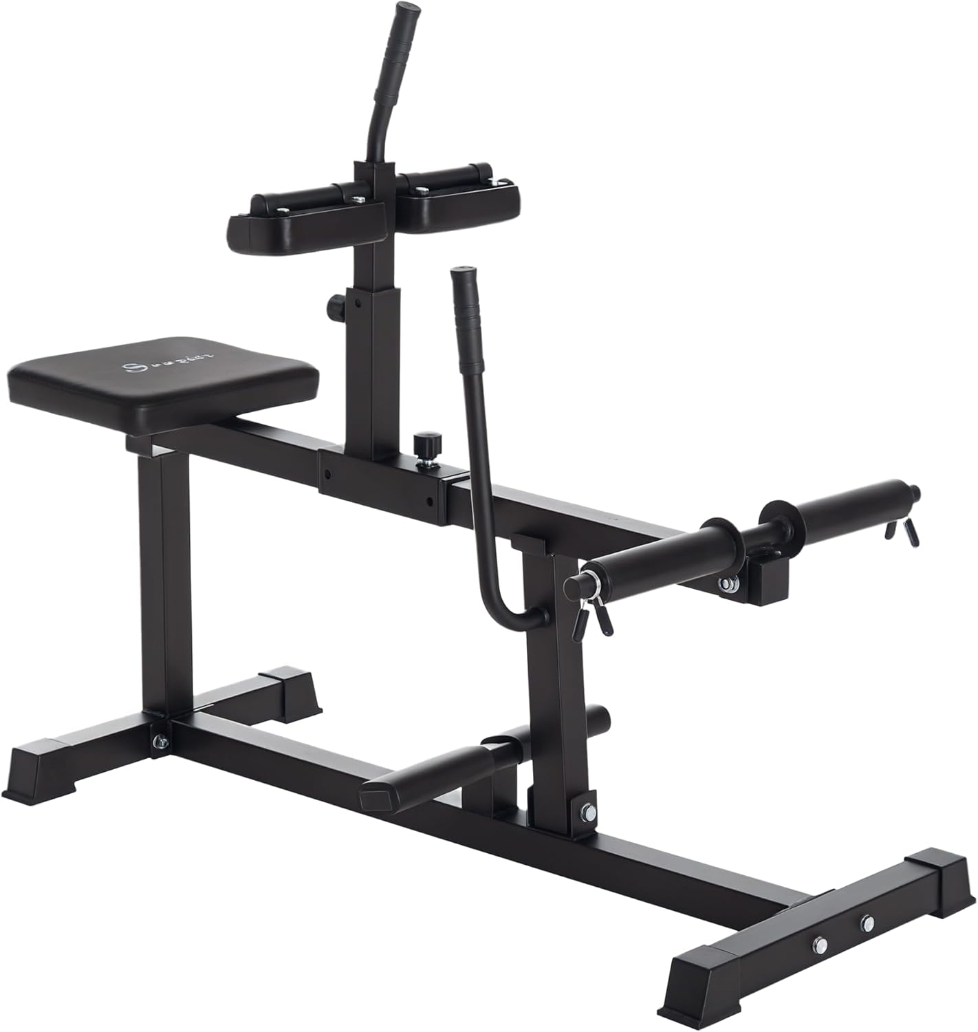 SPORTNOW Seated Leg Extension Machine, Adjustable Leg Raise Machine and Curl Machine with Plate Loaded for Hip, Lower Body and Home Gym Workout