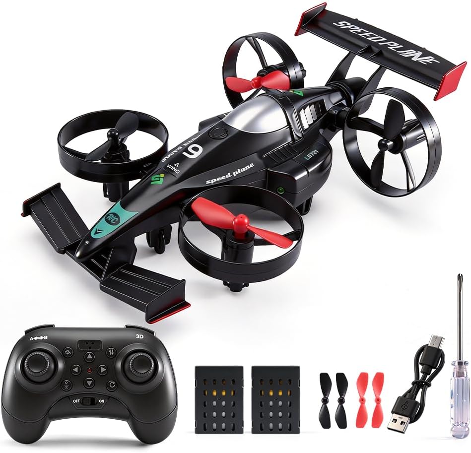 RC Flying Drift Car & Stunt Drone Remote Control Airplane Car Toys for Kids