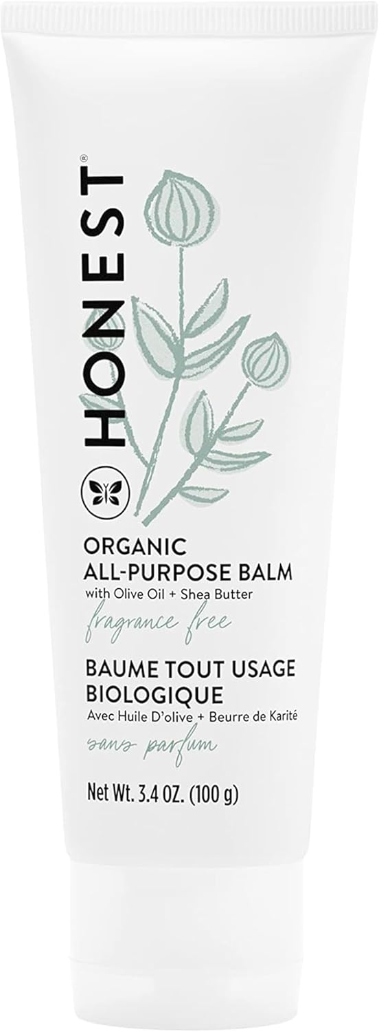 The Honest Company Organic All Purpose Balm | Gentle for Baby | Soothes + Moisturizes | Plant-Based + Hypoallergenic | 3.4 oz