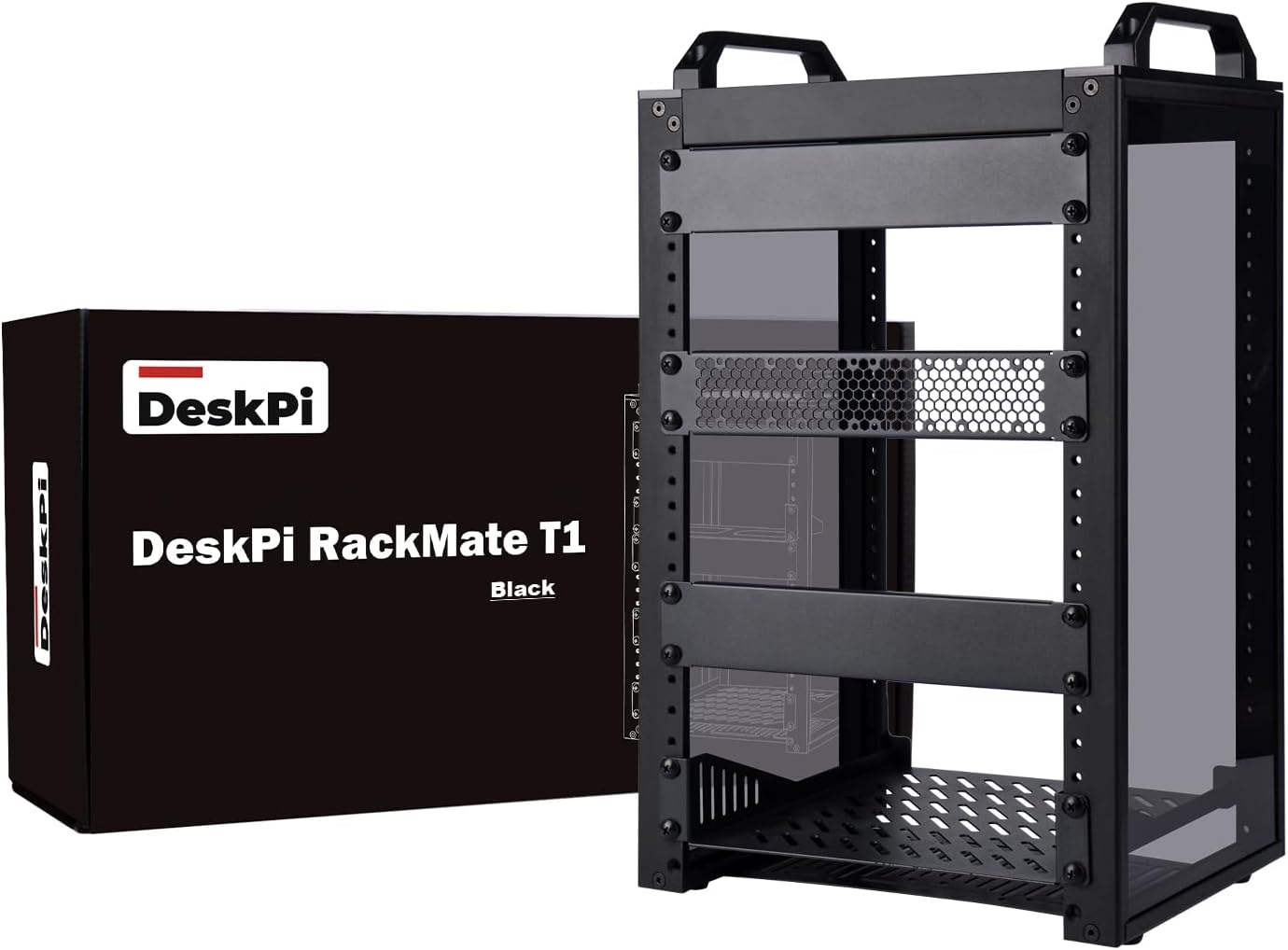 GeeekPi 8U Network Rack, 10 inch Mini Server Rack for Network, Servers, Audio, and Video Equipment, DeskPi RackMate T1, 7.87 inch Depth