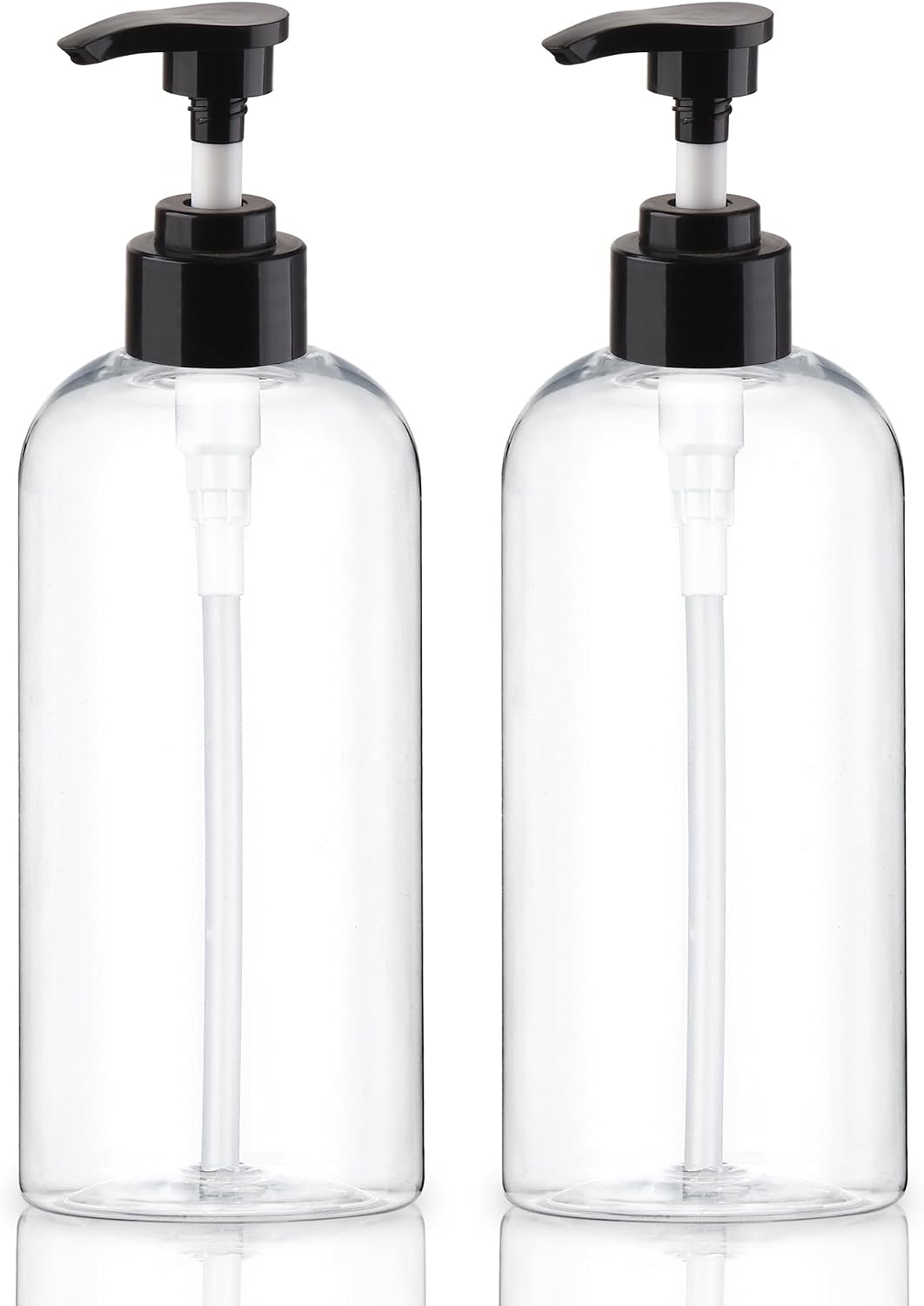 Plastic Pump Bottles Dispenser 2Pack 16.9oz Shampoo Bottle BPA Free