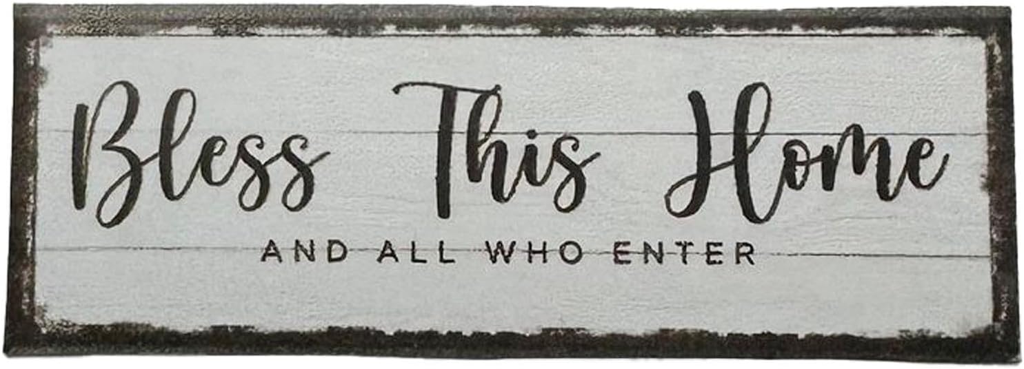 Melody Jane Dolls House Bless This Home Family Wall Plaque Farmhouse Sign 1:12 Printed Card