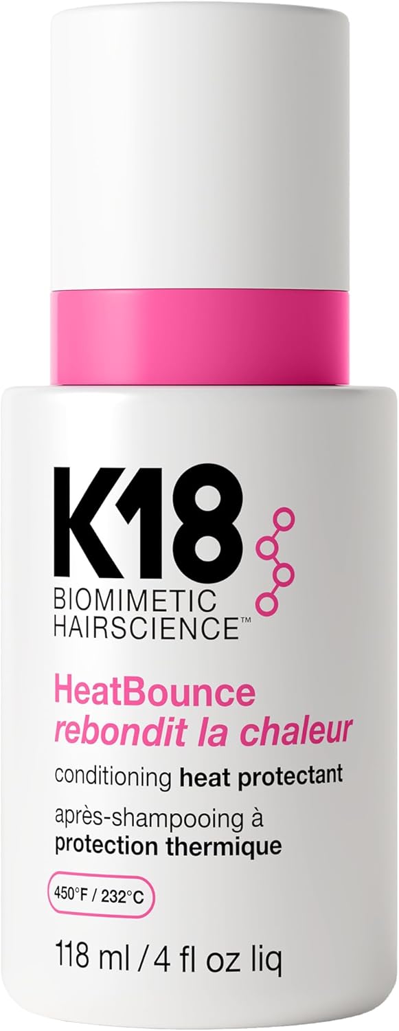 K18 Heatbounce Conditioning Heat Protectant, Leave-In Conditioner, Detangles, Softens & Protects Hair, 118ml