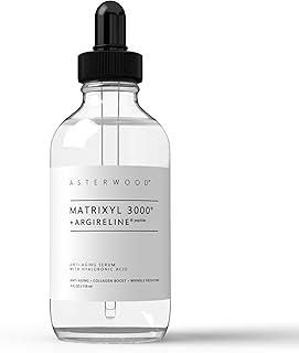 Asterwood Matrixyl 3000 + Argireline Serum with Hyaluronic Acid - Anti-Aging and Anti-Wrinkle - Not Your Ordinary Peptides Serum For Face, 118ml/4 oz