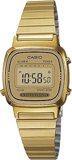 CASIO Women's LA670WGA-9 Gold Stainless-Steel Quartz Watch with Digital Dial