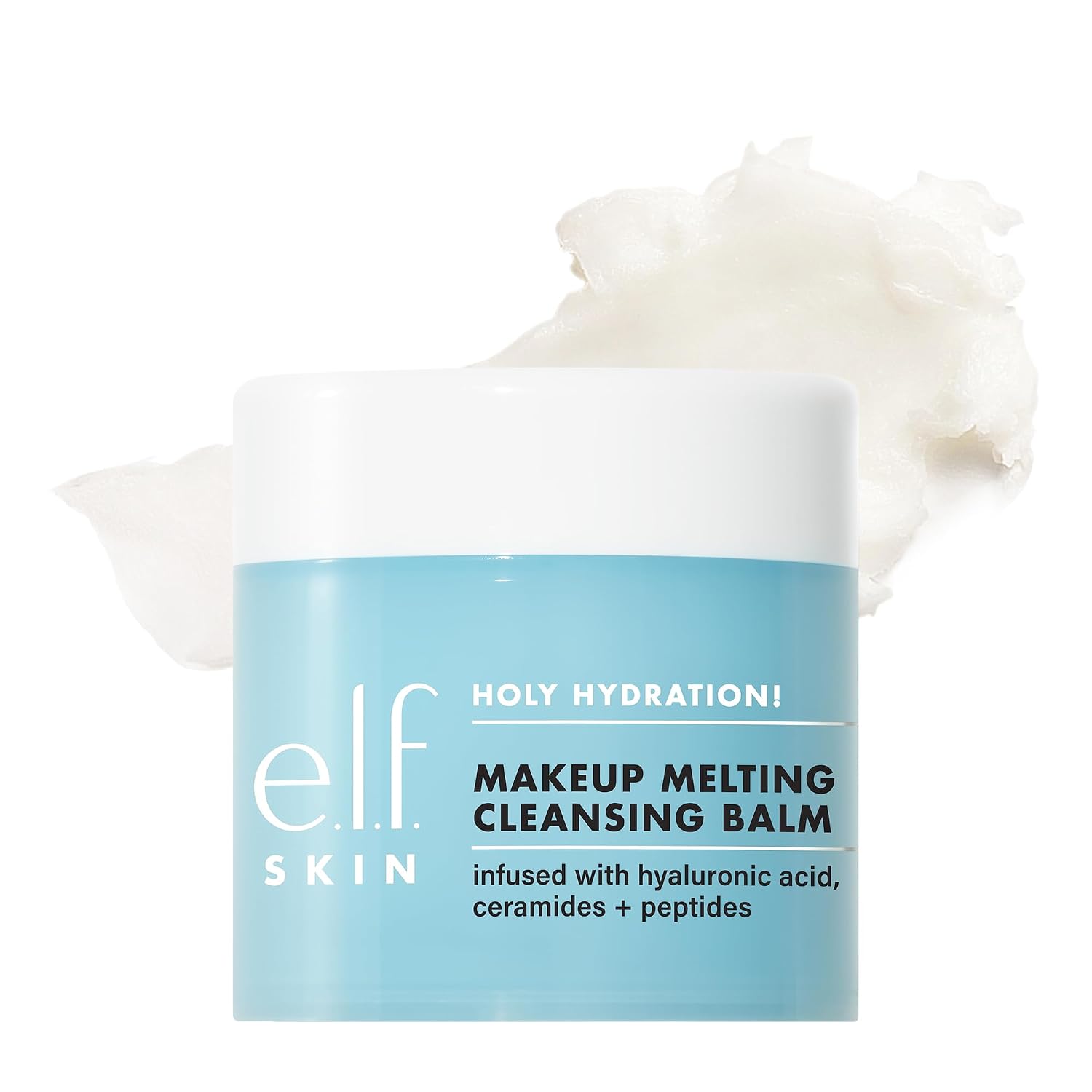 e.l.f. SKIN Holy Hydration! Makeup Melting Cleansing Balm, Face Cleanser & Makeup Remover, Infused with Hyaluronic Acid to Hydrate Skin