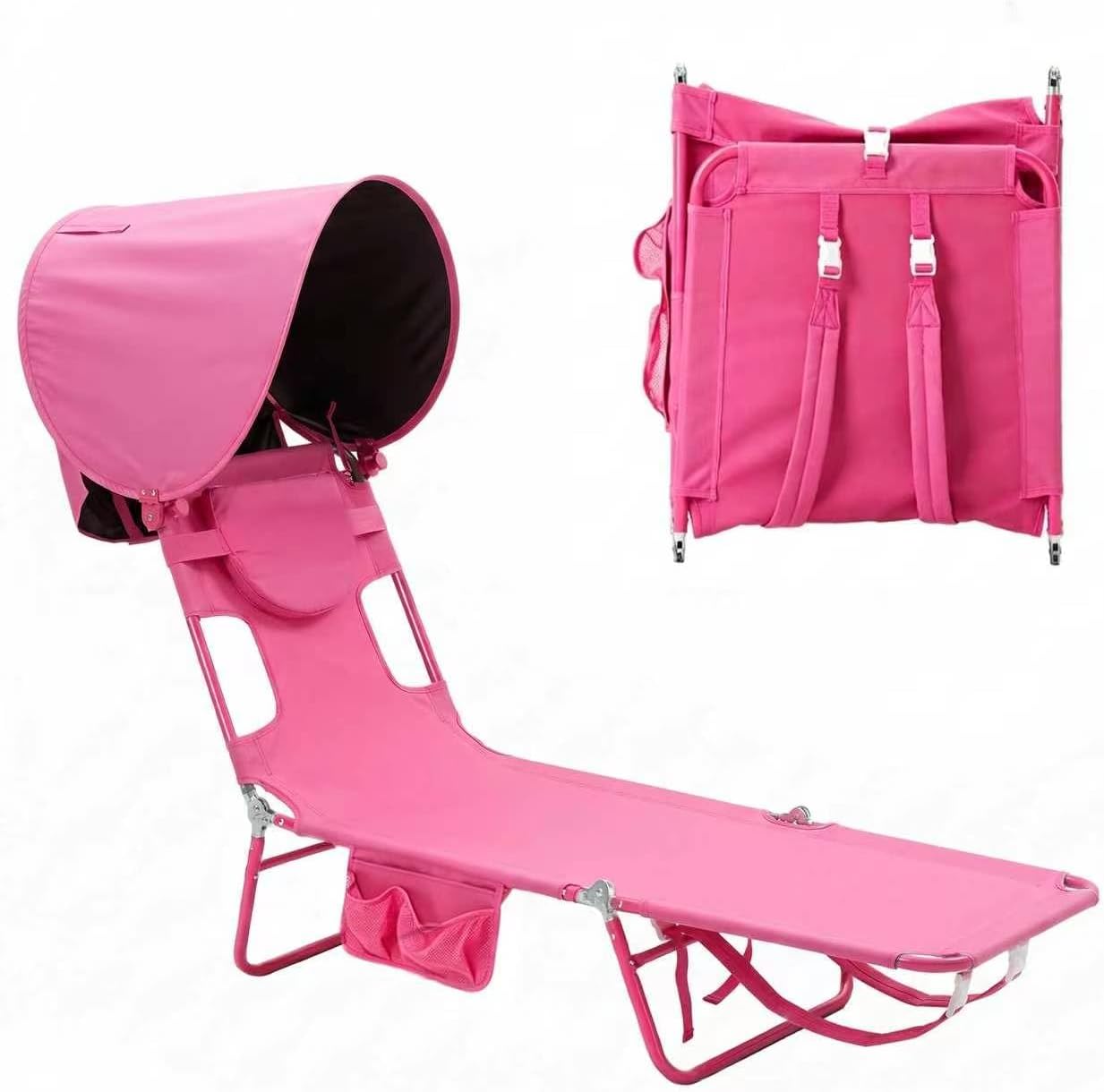 SUNNYFEEL Lay Flat Tanning Chair, Face Down Lounger, 5-Position Reclining