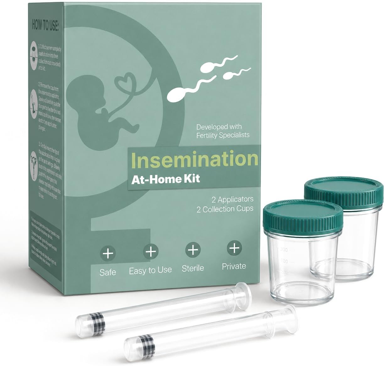 Home Insemination Kit for Women – Safe & Comfortable Artificial Insemination Kit with Discreet Design for Fertility & Family Planning
