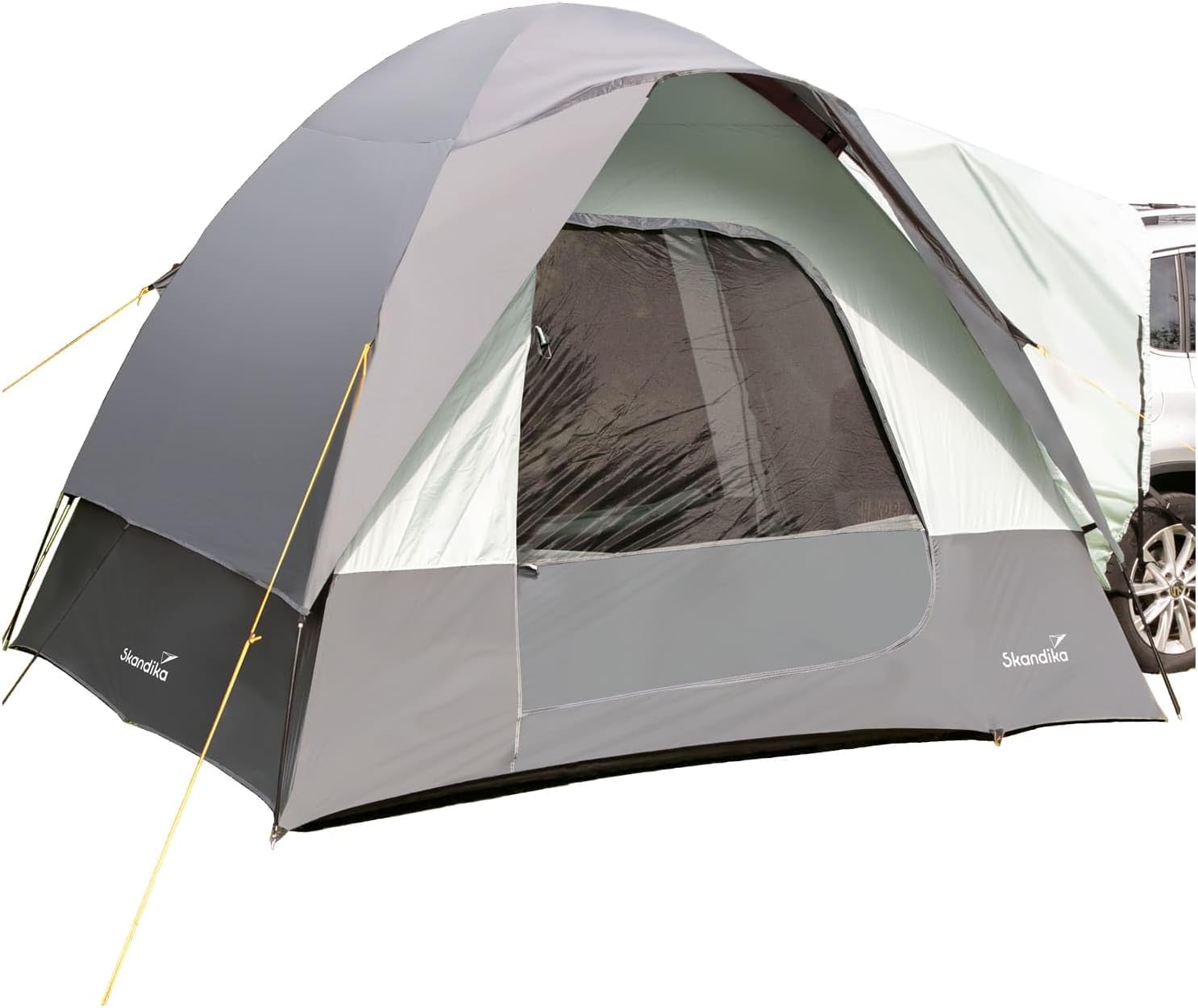 Skandika Pitea SUV/van car tent | 4 man dome tent, driveaway awning, camping shelter, freestanding tent, waterproof, sewn-in groundsheet, family tents for SUV or Van/Bus, vehicles, 3 x 3 m