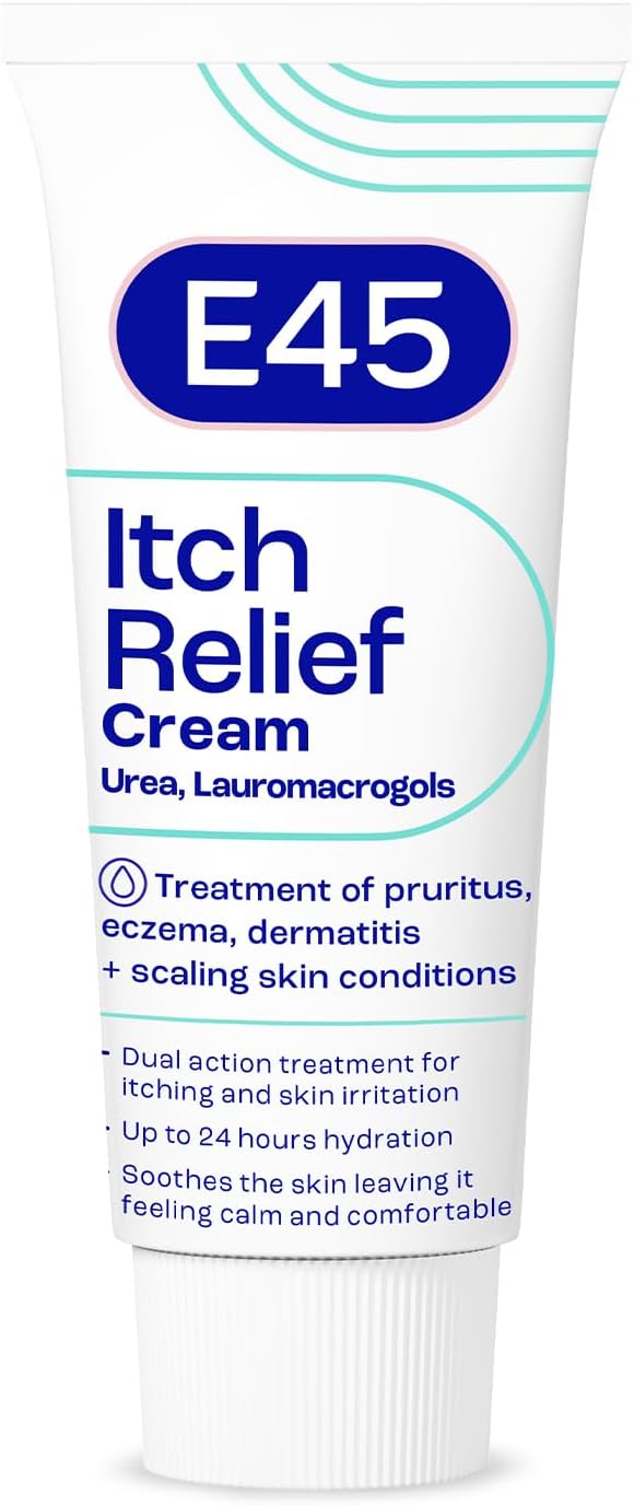E45 Itch Relief 100g – Anti Itch Cream for Skin Irritation – Non-Greasy to Relieve Itching – Eczema Dermatitis Cream – Instantly Soothes and Calms Skin